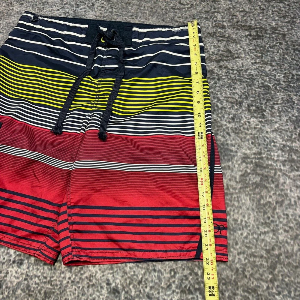 VTG Y2K Ocean Pacific Board Shorts Mens Medium Striped Surf Skater Swim Trunks